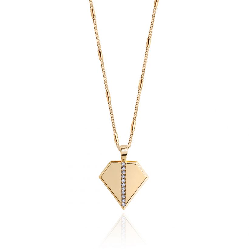 Joma Jewellery Aztek Kite Golden Necklace 3310 detail