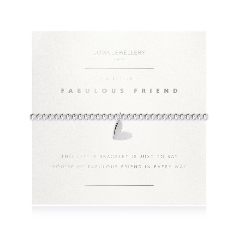 Joma Jewellery Fabulous Friend Faceted A Little Bracelet 3186 on card