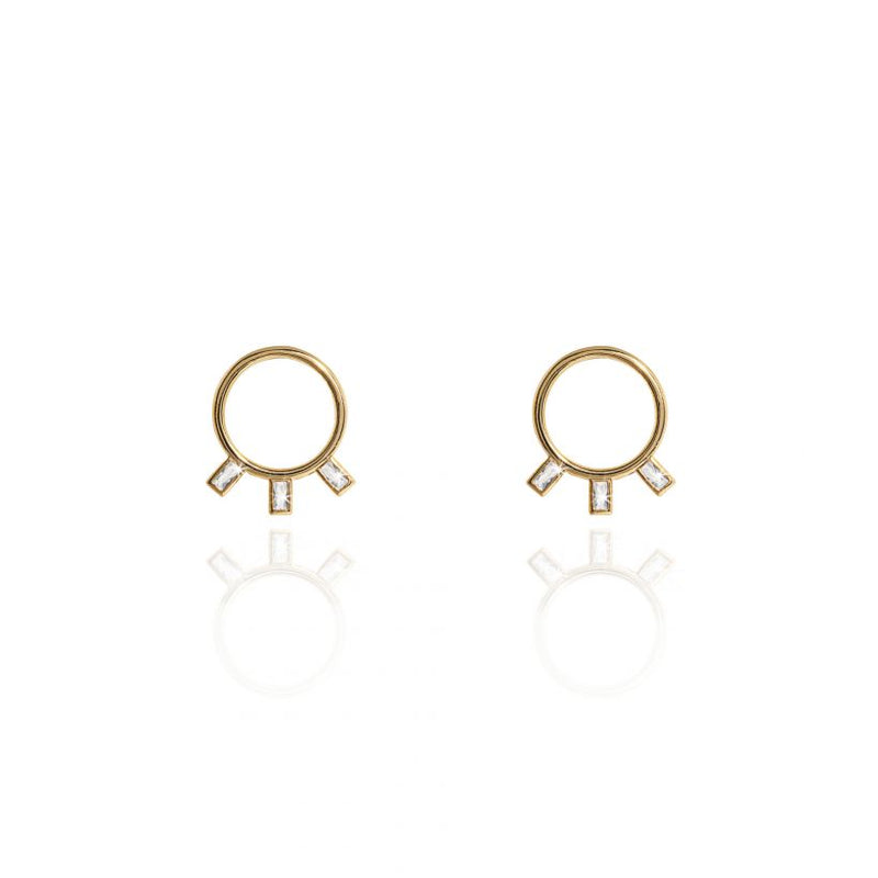 Joma Jewellery Statement Studs Crystal Circle Earrings 3300 main
