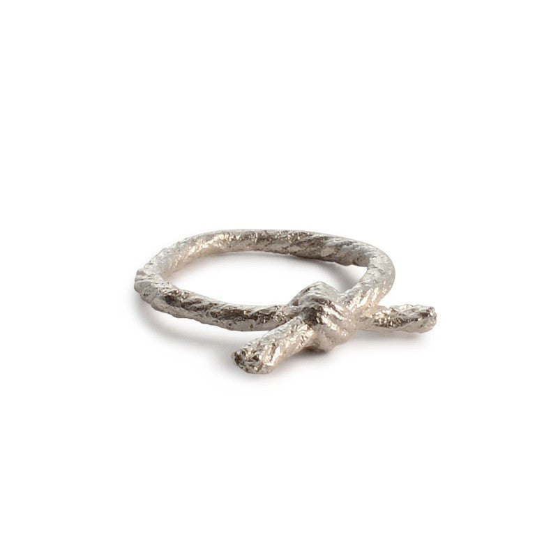 Knotted String Sterling Silver Ring