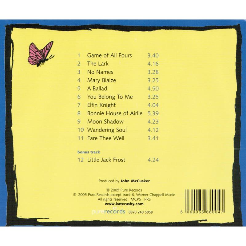 Kate Rusby The Girl Who Couldn't Fly PRCD017 CD back