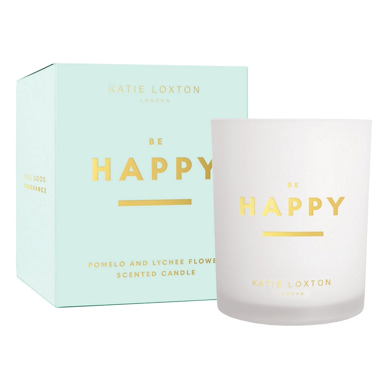 Katie Loxton Be Happy Sentiment Candle KLC163 main