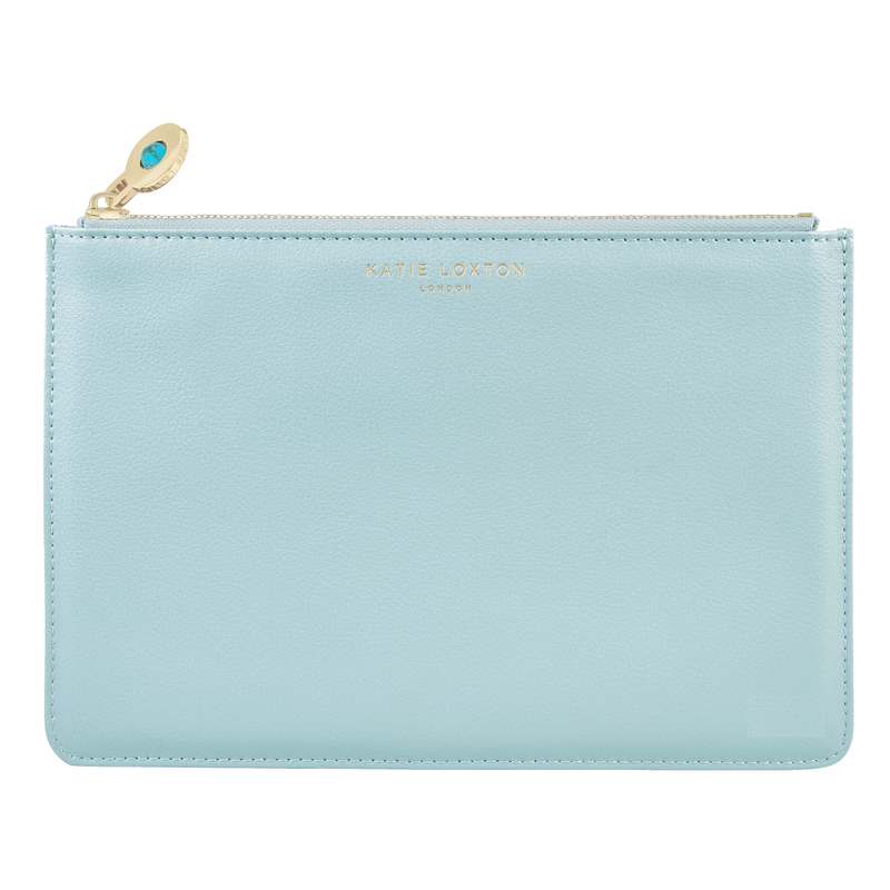 Katie Loxton Birthstone Perfect Pouch December Turquoise front