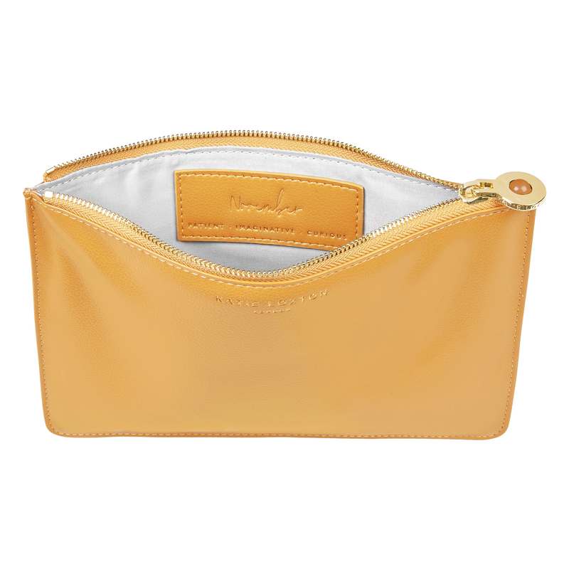 Katie Loxton Birthstone Perfect Pouch November Yellow Quartz open