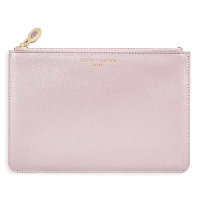 Katie Loxton Birthstone Perfect Pouch October Tourmaline Dusty Pink front