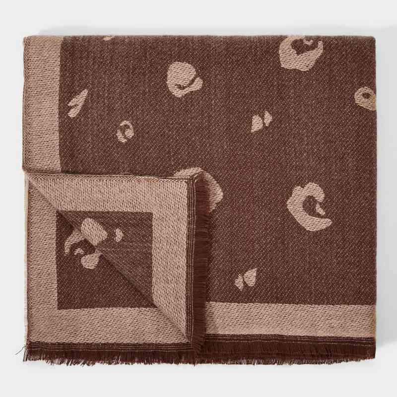 Katie Loxton Blanket Scarf in Leopard Print Dark Brown KLS439 main