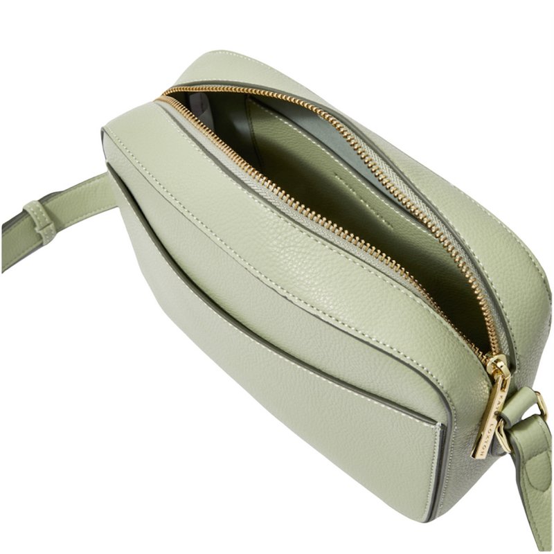 Katie Loxton Cara Crossbody Bag Sage Green KLB2100 open