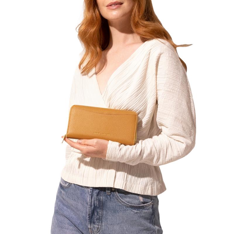 Katie Loxton Cara Purse in Dark Amber KLB2029 with model