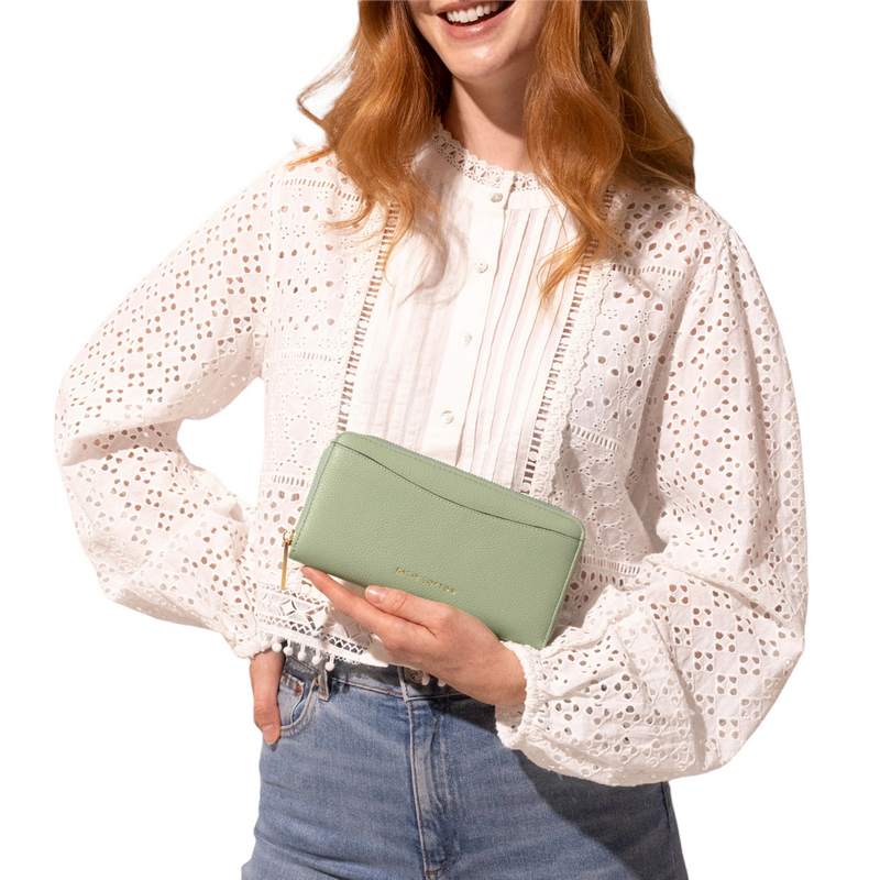 Katie Loxton Cara Purse in Sage Green KLB2026 with model