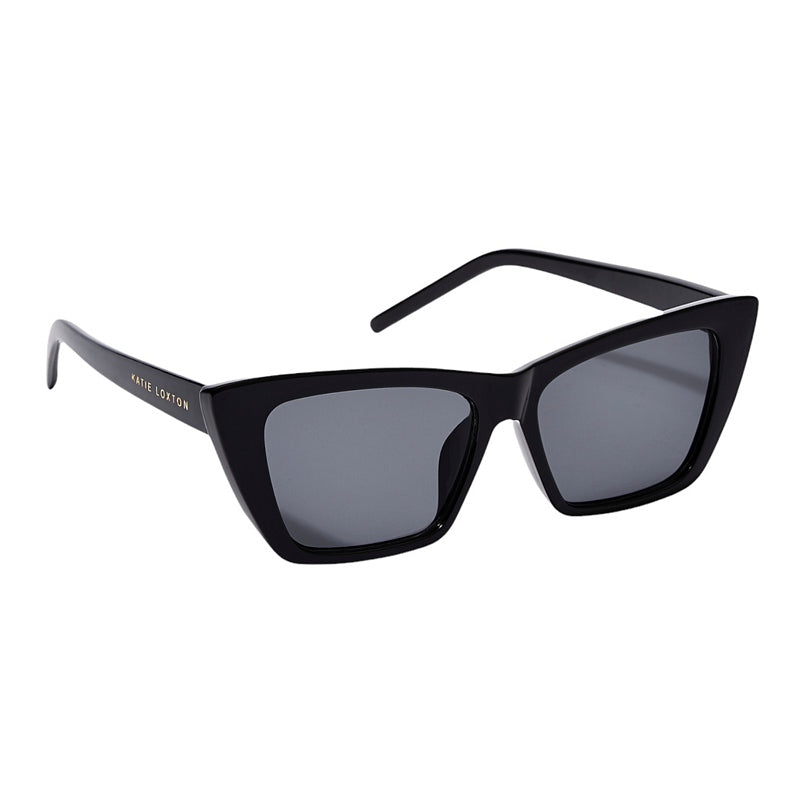 Katie Loxton Catalina Sunglasses in Black KLSG036 angled