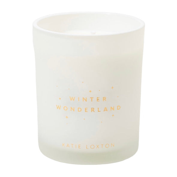 Katie Loxton Frosted Pine and Cedarwood Scented Candle Winter Wonderland KLC282 front