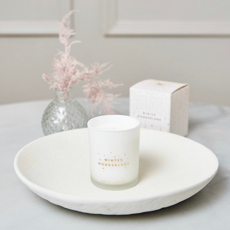 Katie Loxton Frosted Pine and Cedarwood Scented Candle Winter Wonderland KLC282 lifestyle