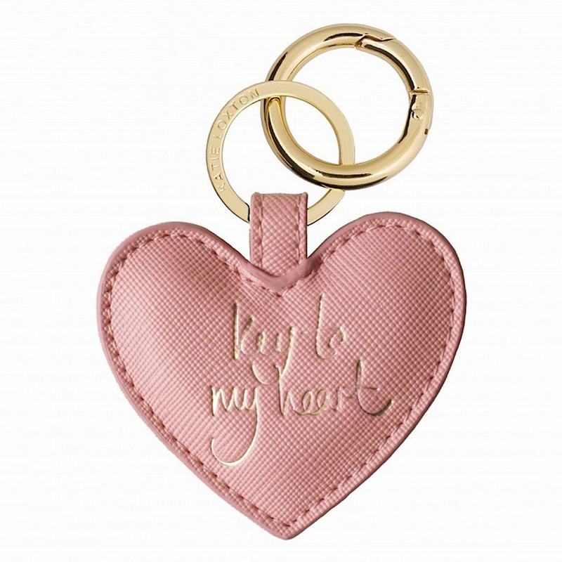 Katie Loxton Key To My Heart Keyring Pink KLB019 front