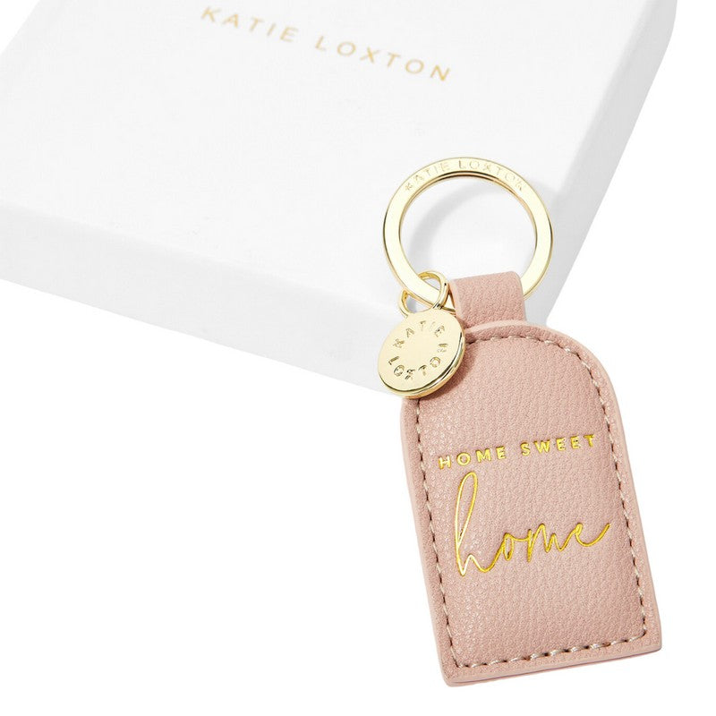 Katie Loxton Keyring Home Sweet Home Pink KLB2354 close-up