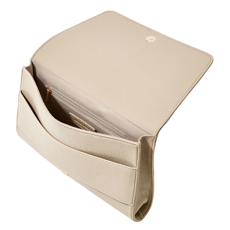 Katie Loxton Lila Clutch in Light Taupe KLB2244 open