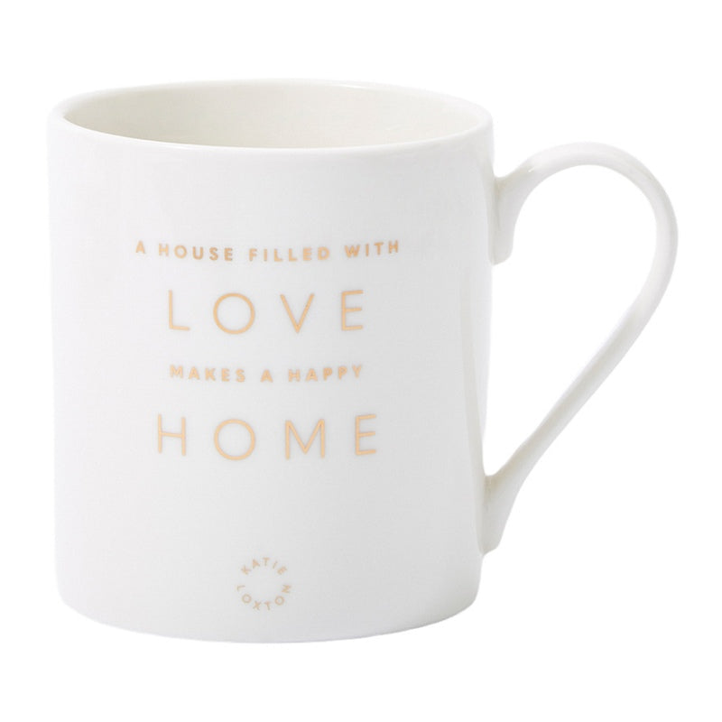 Katie Loxton Porcelain Mug  A House Filled With Love Makes A Happy Home KLCW117 front