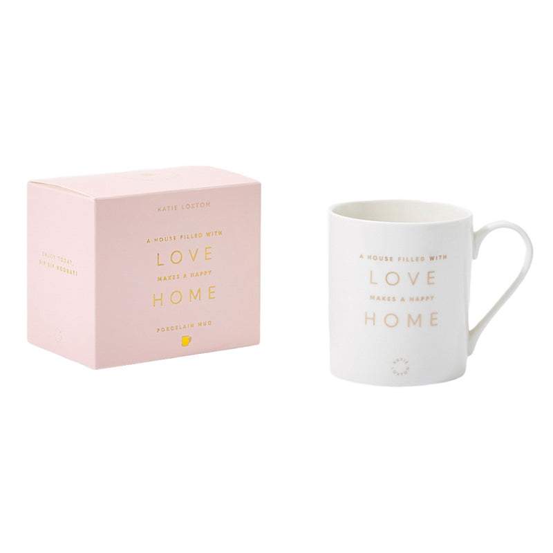 Katie Loxton Porcelain Mug  A House Filled With Love Makes A Happy Home KLCW117 with box