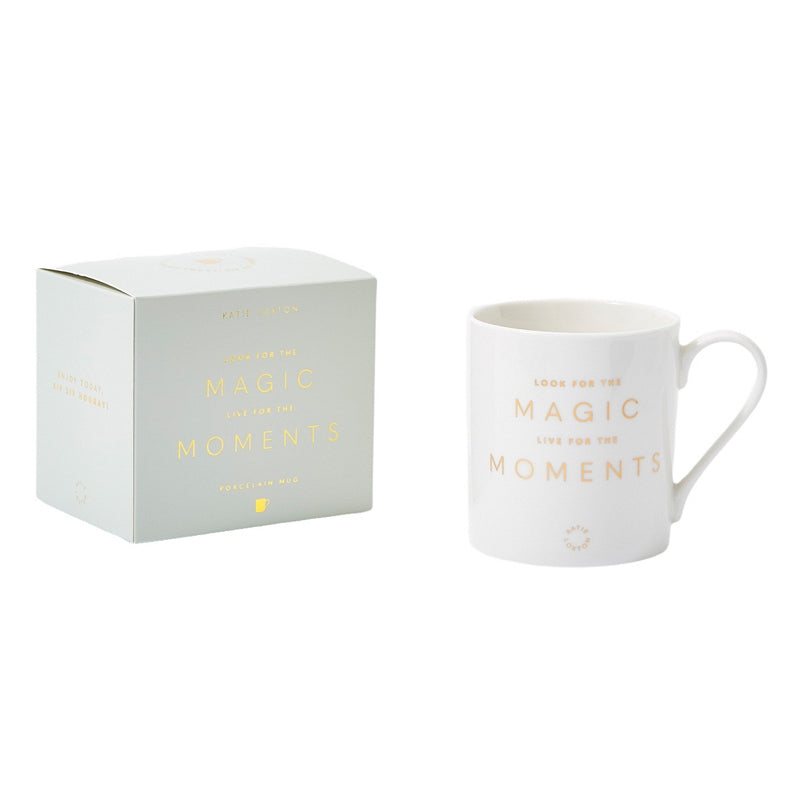 Katie Loxton Porcelain Mug Look For The Magic Live For The Moments KLCW113 with box