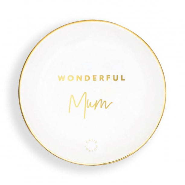 Katie Loxton Round White Trinket Dish Wonderful Mum KLHA042 dish