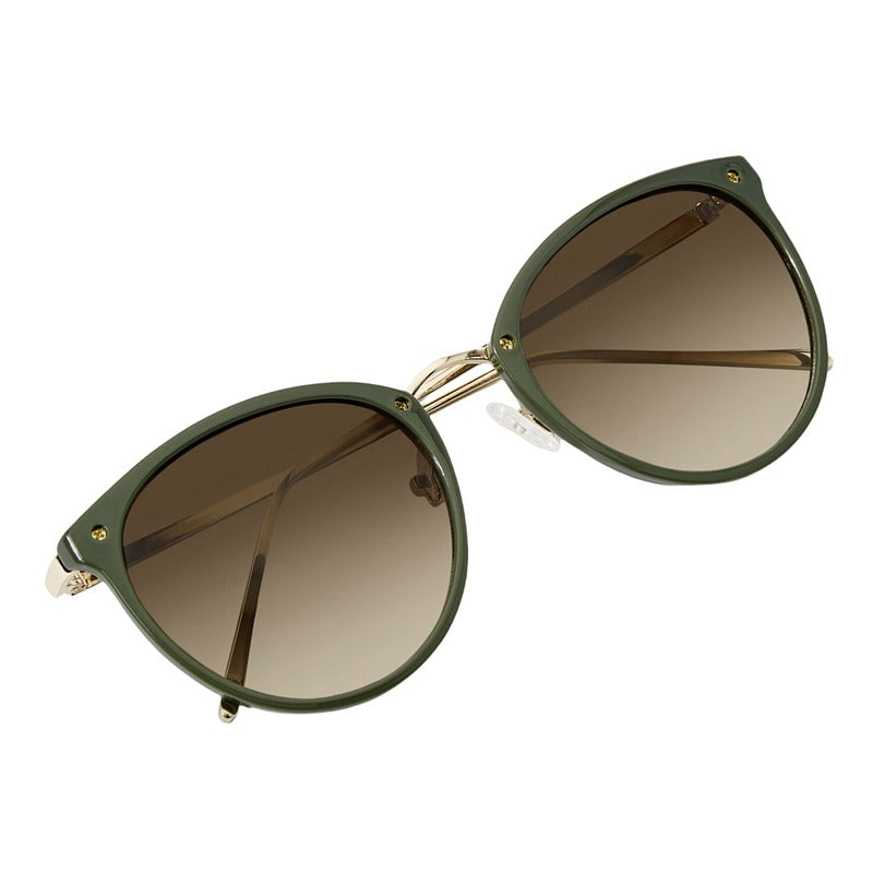 Katie Loxton Santorini Sunglasses in Khaki KLSG033 folded