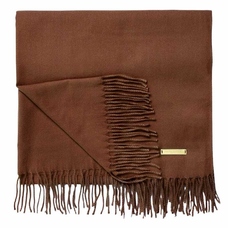 Katie Loxton Thick Plain Scarf Cognac KLS386 folded