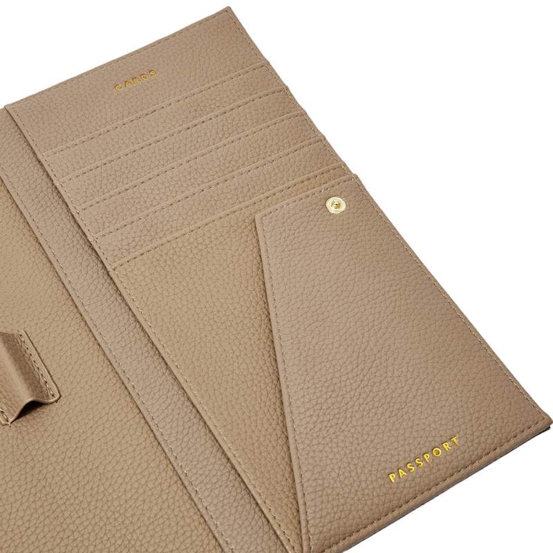 Katie Loxton Travel Document Holder in Taupe KLB2334 passport pocket