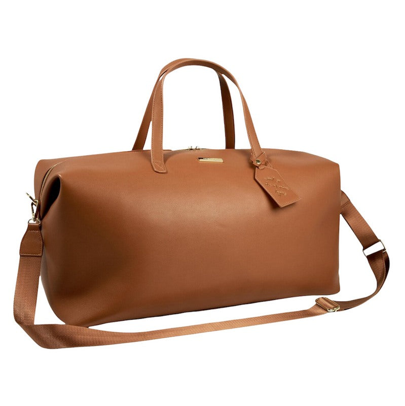 Katie Loxton Weekend Holdall Bag in Cognac Vegan Leather KLB1845 front