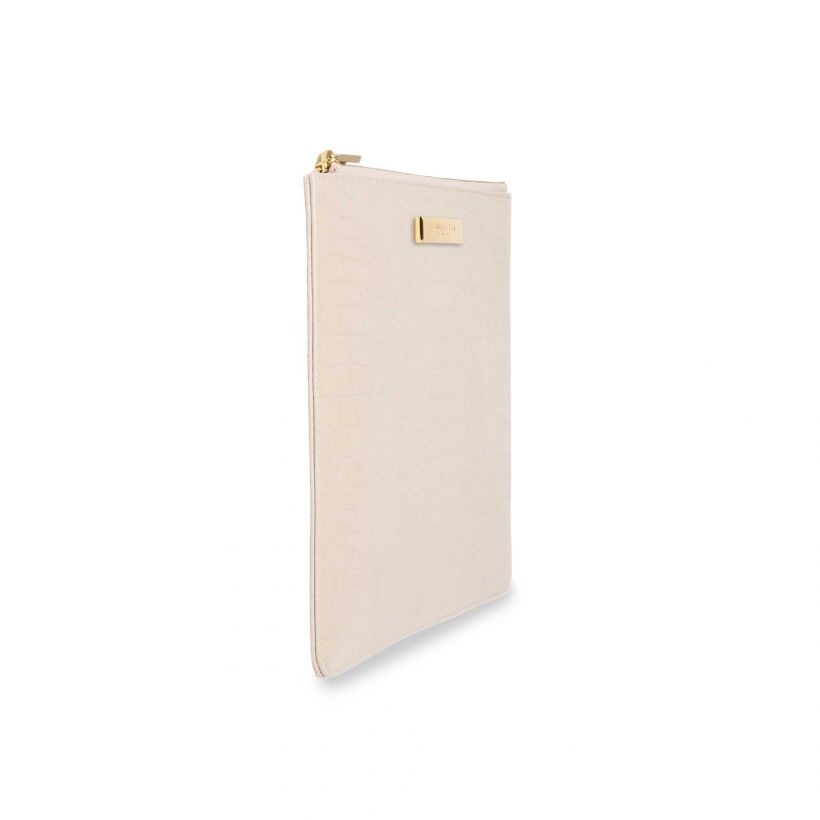 Katie Loxton Celine Croc Luxe Clutch Oyster KLB624 side