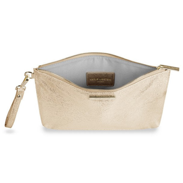 Katie Loxton Krush Klutch Metallic Gold open