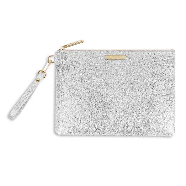 Katie Loxton Krush Klutch Metallic Silver front