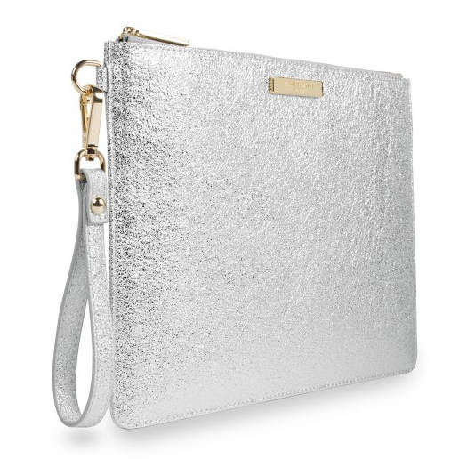 Katie Loxton Krush Klutch Metallic Silver side