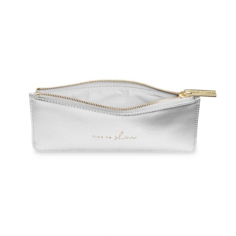 Katie Loxton secret Message Purse Warm Grey Time To Shine KLB654 inner purse open