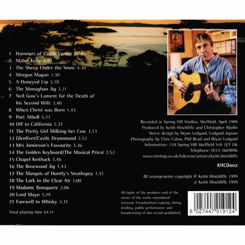 Keith Hinchliffe Islands KHCD02 CD inlay tray track list