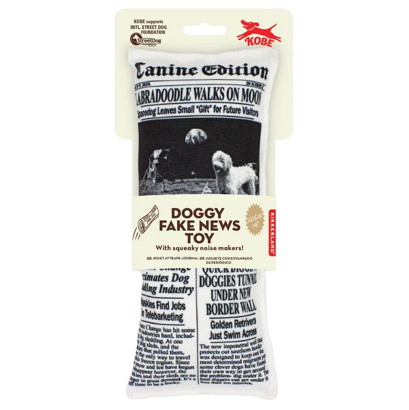 Kikkerland Doggy Fake News Toy DIG05 packaged