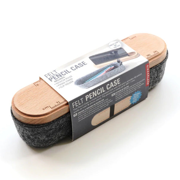 Kikkerland Felt Pencil Case and Phone Holder OR118 in packaging