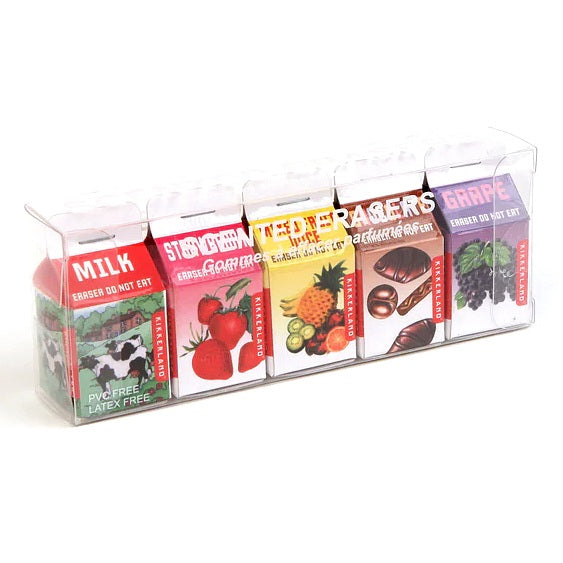 Kikkerland Scented Erasers Pack of 5 ER05 package