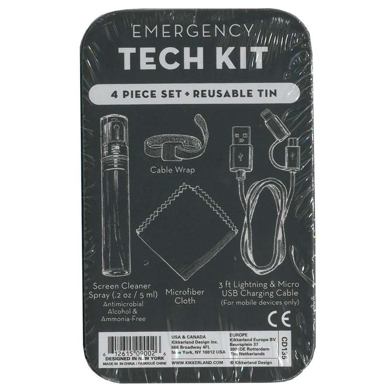 Kikkerland Emergency Tech Kit CD135 back