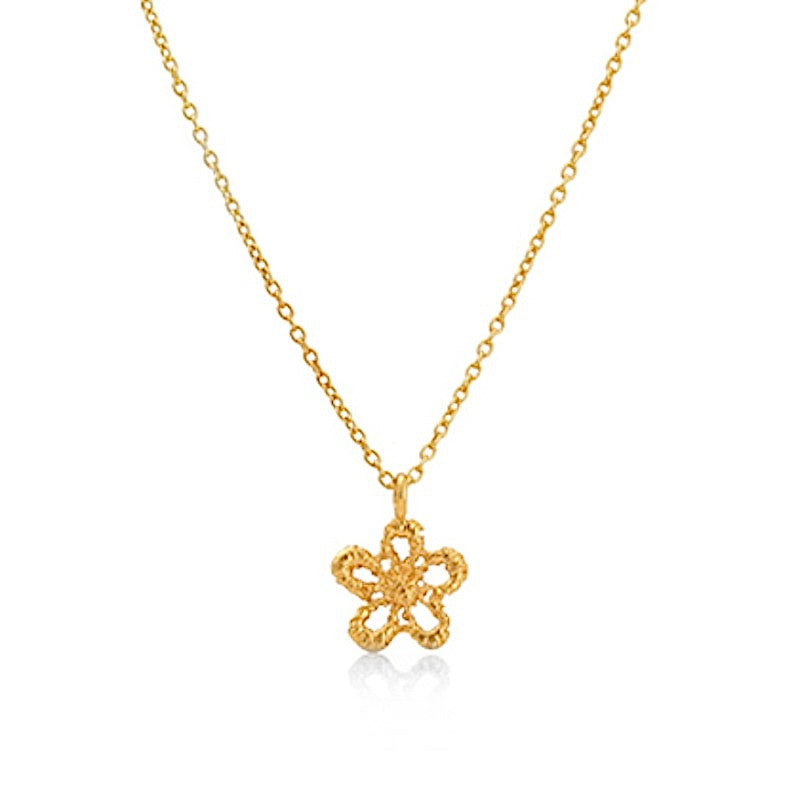 I Love A Lassie Jewellery Antique Lace Daisy Gold Necklace
