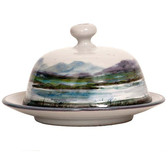 Highland Stoneware Landscape Butter Dish