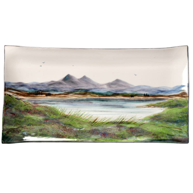 Highland Stoneware Landscape Plate Rectangle 42cm