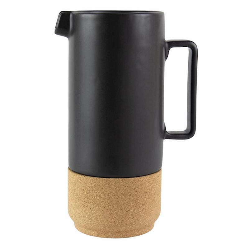 Liga Eco Living Cork Base Matt Black Tall Jug main