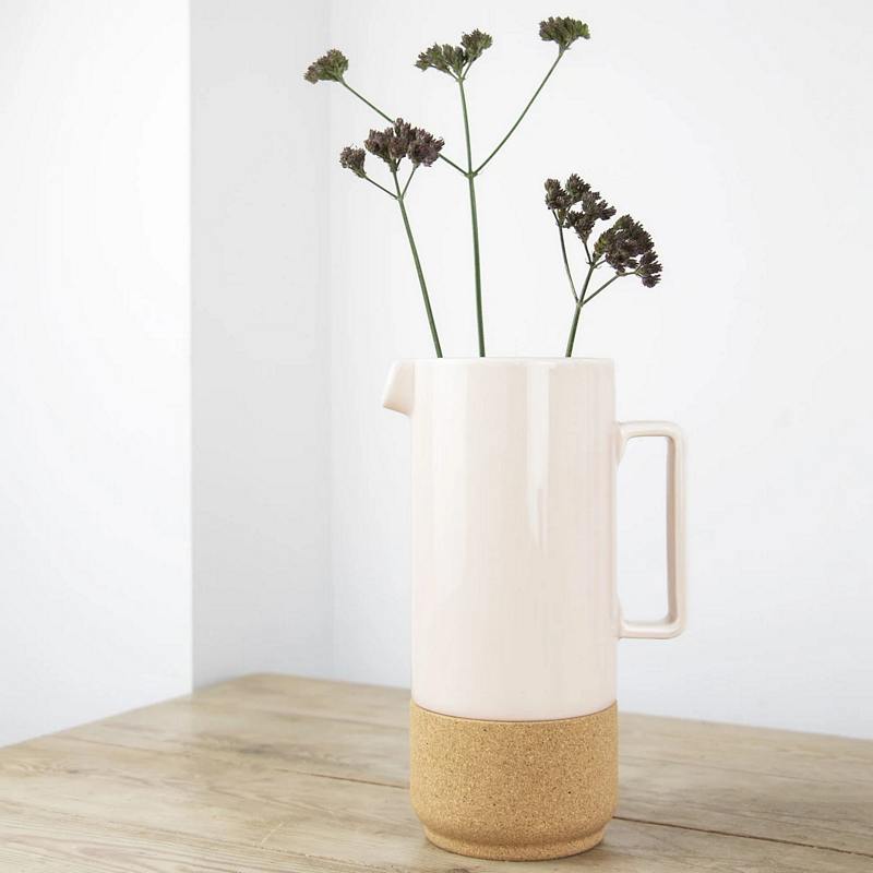 Liga Eco Living Cork Base Rose Pink Tall Jug lifestyle