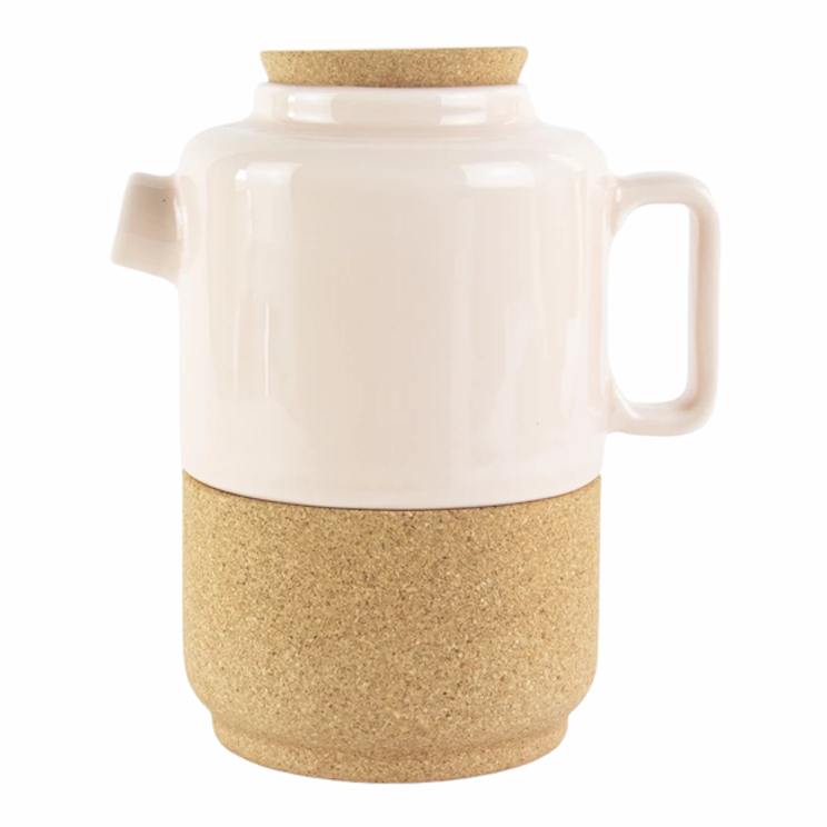 Liga Eco Living Cork Base Rose Pink Teapot For Two main