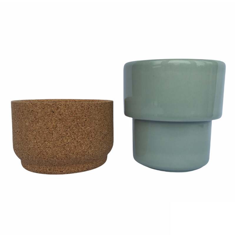 Liga Eco Living Cork Based Ceramic Mug Aqua separated