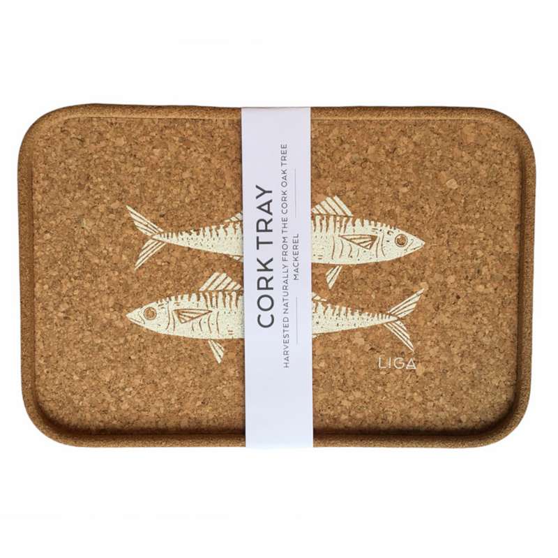 Cork Drinks Tray Mackerel