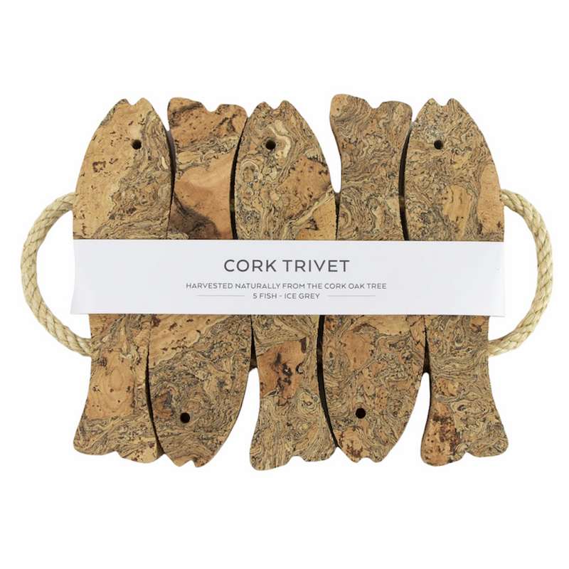 Liga Eco Living Five Fish Cork Trivet main