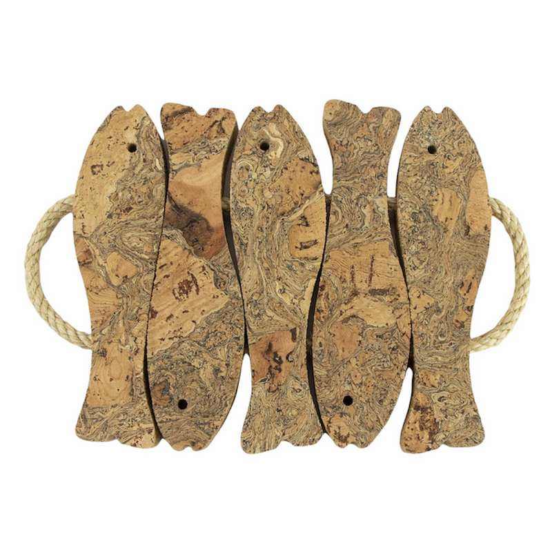 Liga Eco Living Five Fish Cork Trivet top