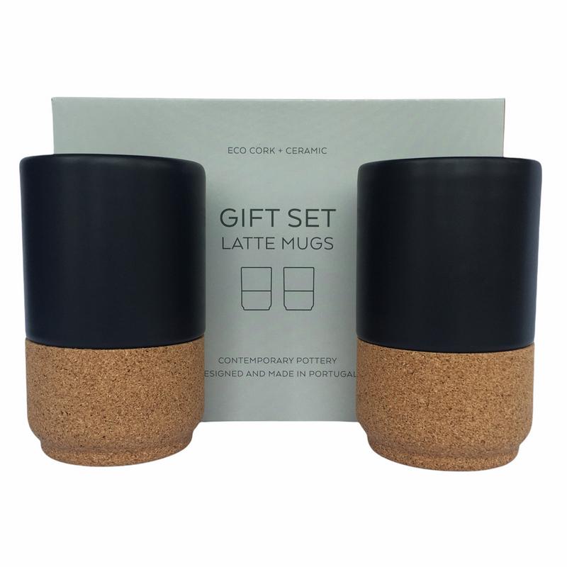 Liga Eco Living Gift Set Latte Mugs Black main