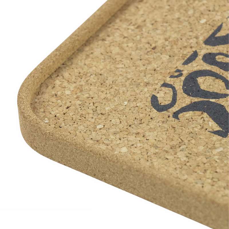 Liga Eco Living Leopard Print Cork Drinks Tray edge