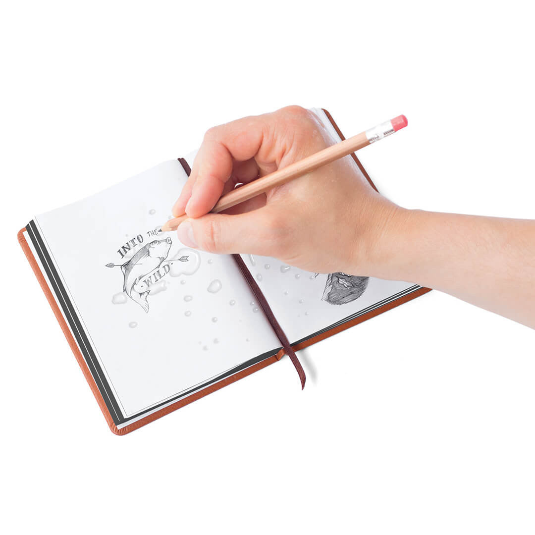 Luckies Of London Waterproof Note Book in use